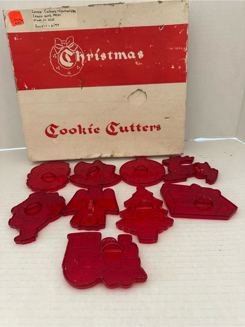 Christmas Red Holiday Cookie Cutters - Vintage Set 1940’s-50’s Set # 10